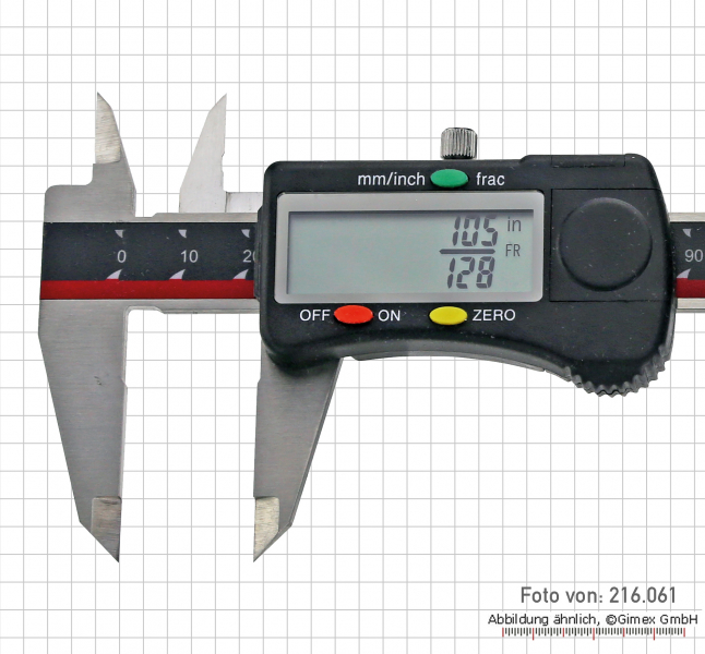 Digital caliper, with FRAC display, 150 mm