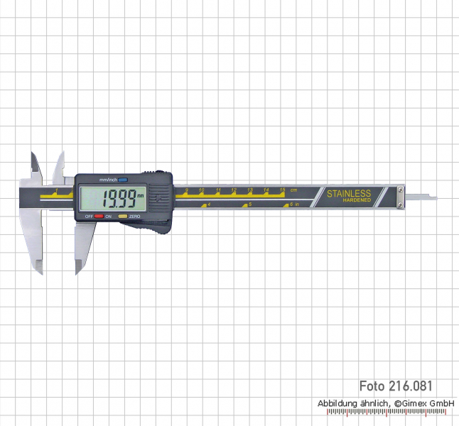 Digital caliper, with autolock, 200 mm