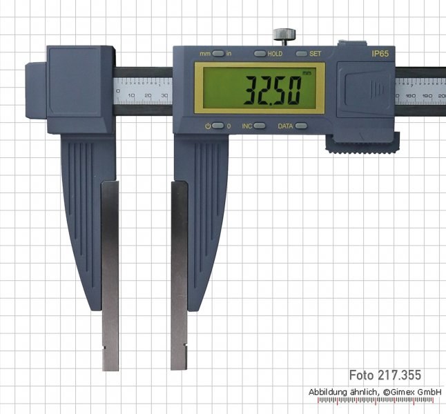 Digital control caliper, made of carbon fibre, 1000 x 150 mm, IP 65