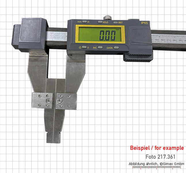 Digital control caliper, made of carbon fibre with exchangeable jaws, IP 65, 2000 mm