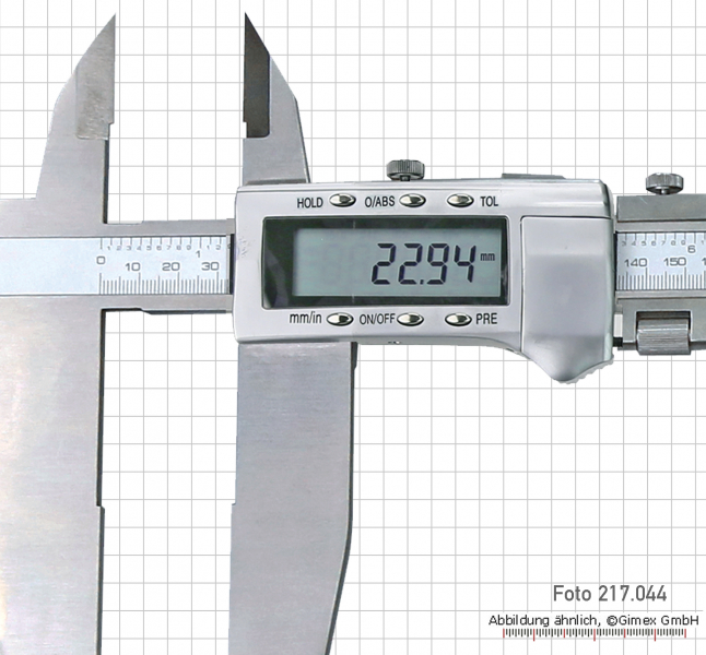 Digital control caliper with point, 500 x 150 mm