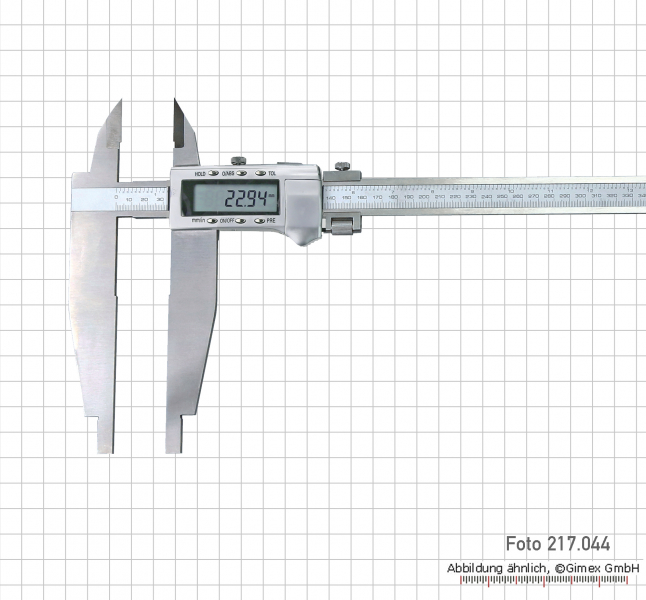 Digital control caliper with point,  600 x 150 mm