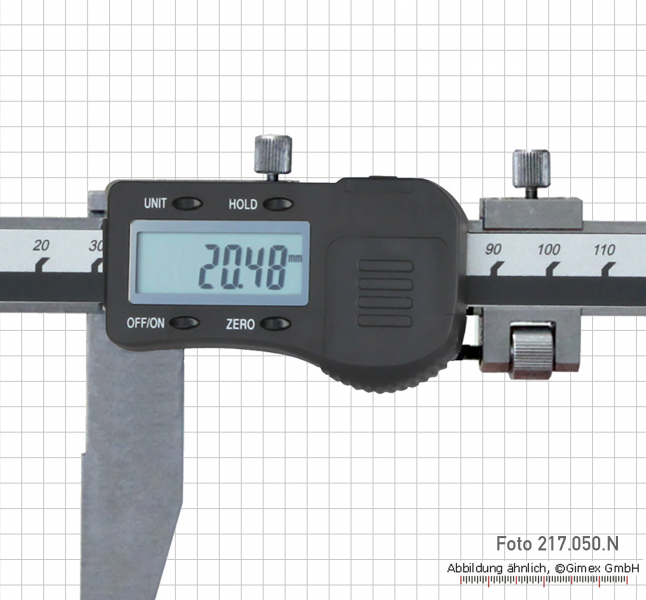 Digital control caliper 200 x 75 mm without point,