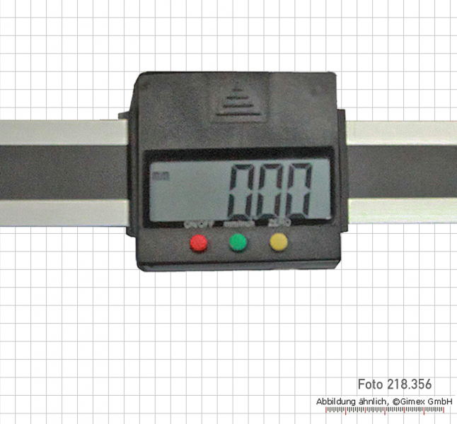 Digital scale unit, horizontal, 300 mm, aluminium profil