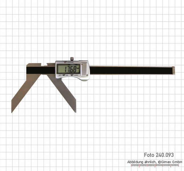 Digital caliper for arc and radius 3 - 100 mm