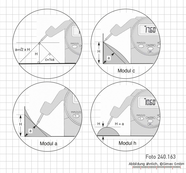 Digital welding seam gauge, 0 - 25 mm