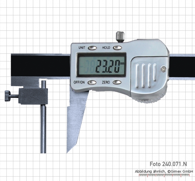 Digital caliper for wall thickness, 4 - 150 mm,