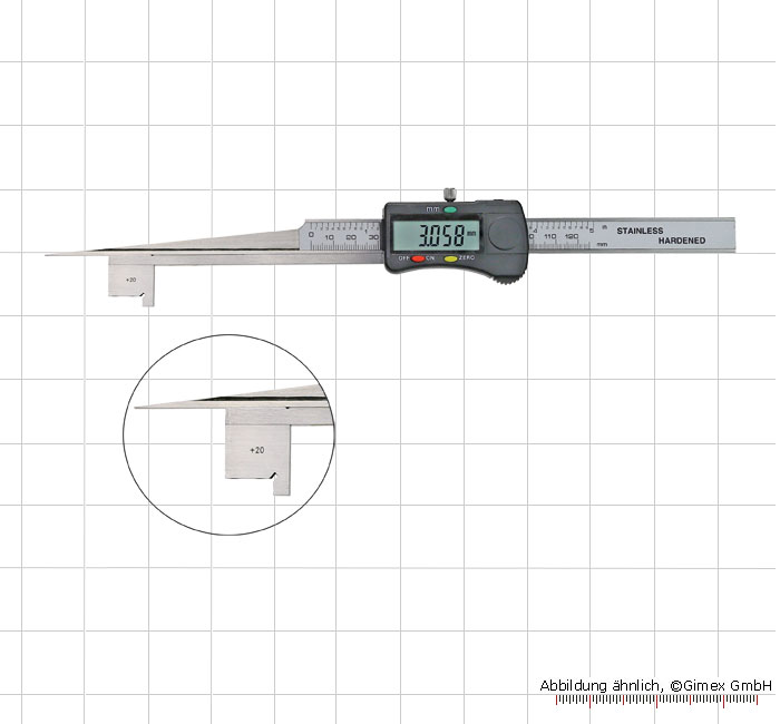 Exactools - Digital taper slot gauge 0.5 - 11 mm