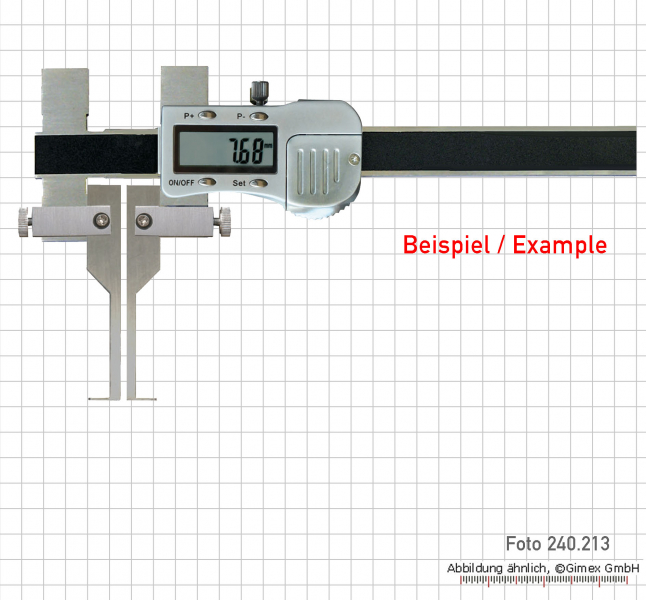 Meas. tips for dig. uni. caliper, with flat meas. faces, Typ 1-4