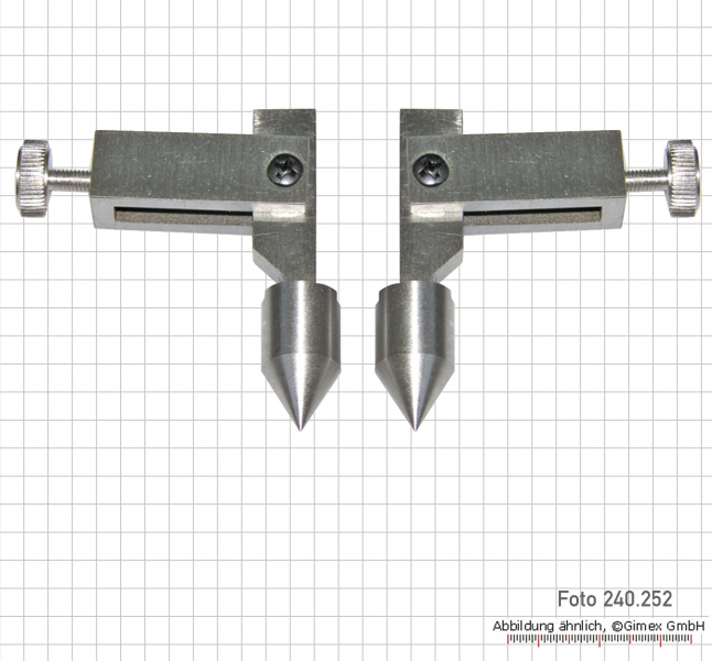 Meas. tips for dig. uni. caliper, with conical meas. faces, Typ