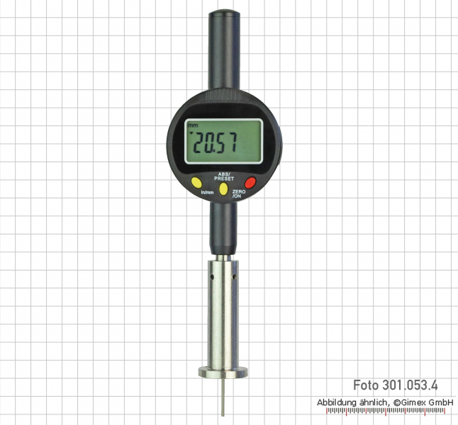 Digital dial indicator with round depth base 16 mm