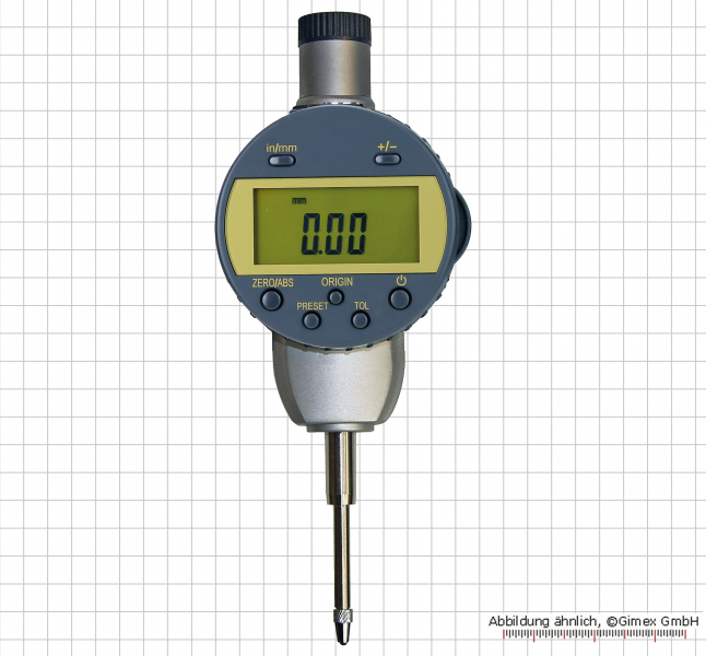 Digital dial indicator, 25 x 0.01 mm, IP 54