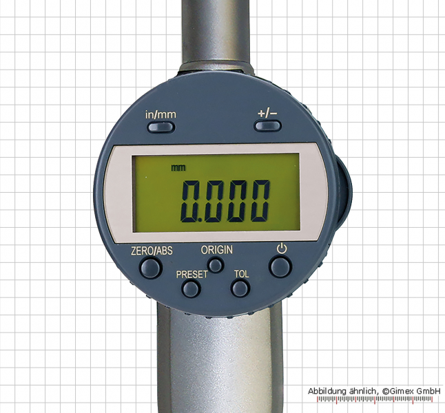 Digital Dial Indicator 50 x 0.001 mm, ABS, IP 54