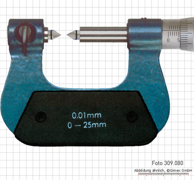Universal micrometer, 7 anvils,  100 - 125 mm