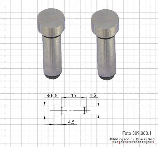Einsatzpaar f. Uni-Micrometer, planparallel