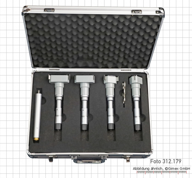 Three point internal micrometer set, 50 - 100 mm