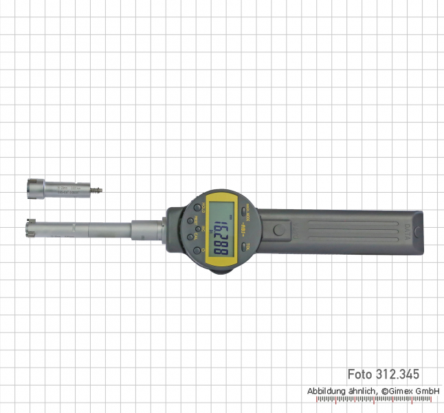 Dig. three point internal micrometer set,  6 - 12 mm