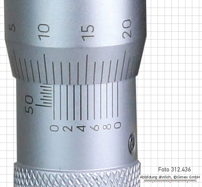 Three point internal micrometer,  25 - 30 mm x 0.001 mm