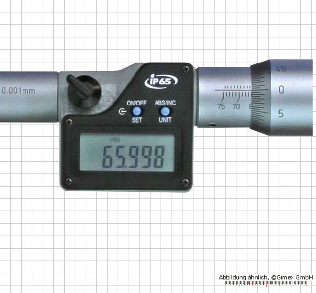 Digital three point internal micrometer, 25 - 30 mm
