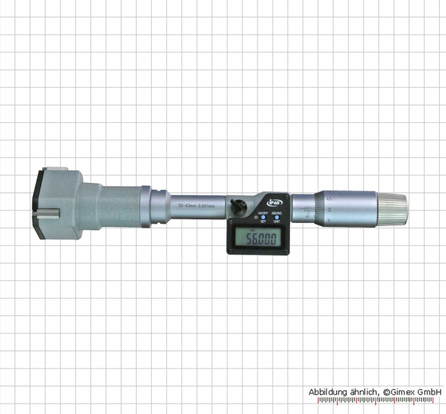 Dig. three point internal micrometer, 62 - 75 mm