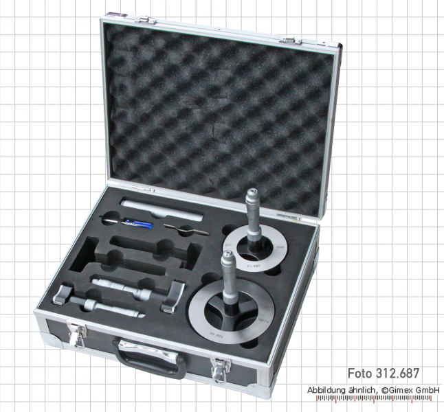 Three point internal micrometer set,  50 - 100 mm