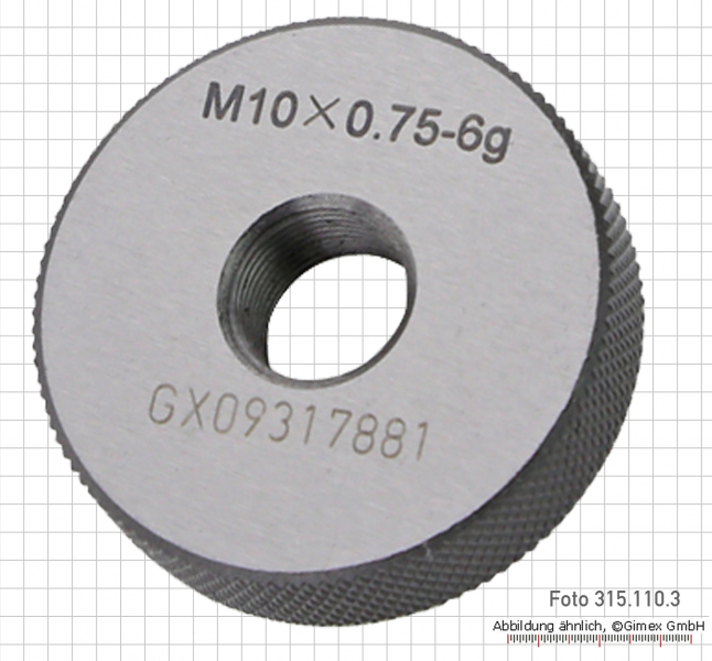 Thread ring gauges, "GO",  M 2.5 x 0.35