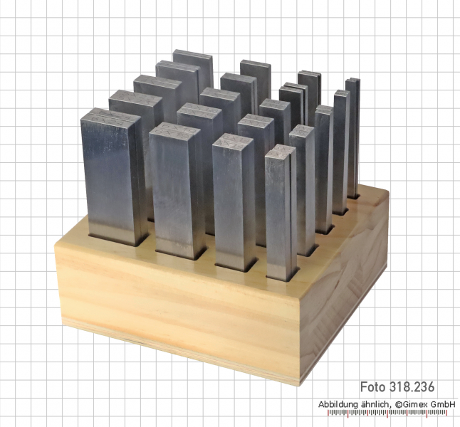 Steel parallels, 100 mm, 20 pairs