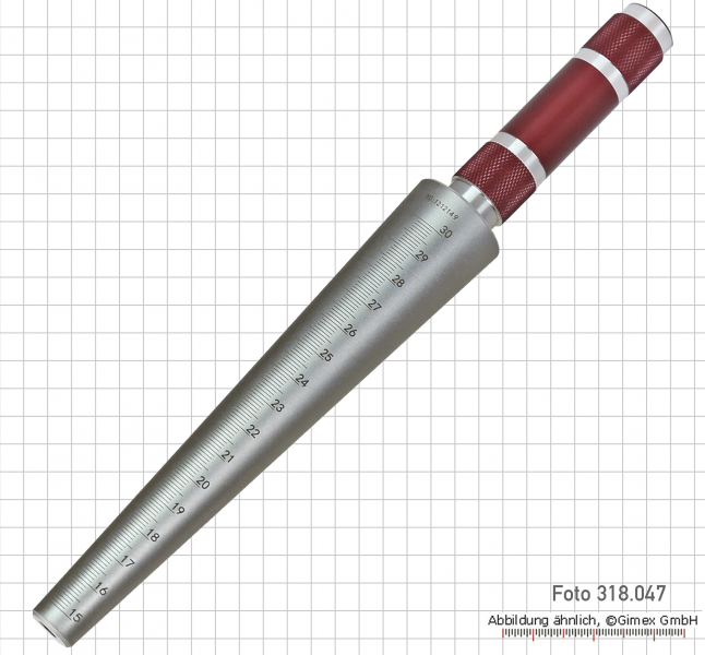Messzeuge, Messschieber, Mikrometer, Messuhren - Messkeil aus Stahl, 15 -  30 mm, Ablesung 0,1 mm