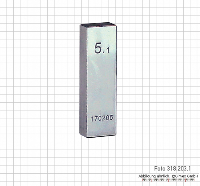 Parallelendmaß-Prüfsatz für Mikrometer, 15 tlg., mit Planglas