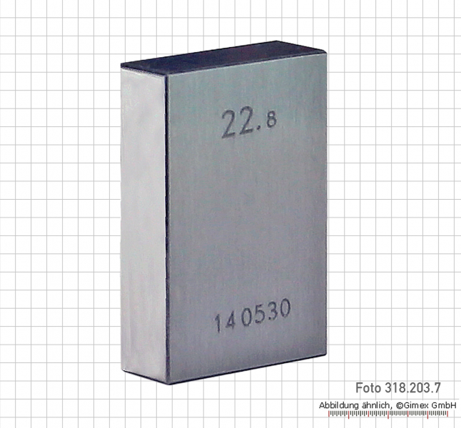 Parallelendmaß-Prüfsatz für Mikrometer, 15 tlg., mit Planglas