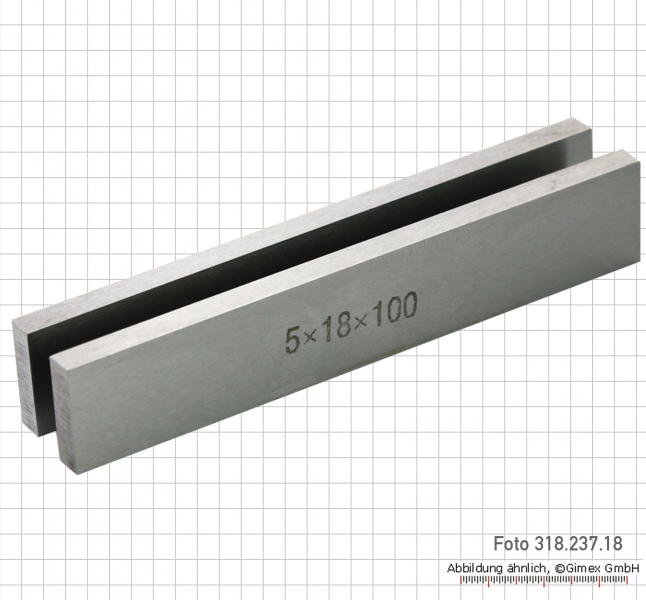 Steel parallel pair, 4 x 7 mm, length 100 mm