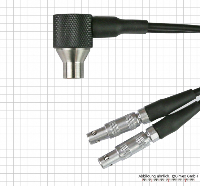 Probe for ultrasonic thickness gaue, form  90° angel, small diameter