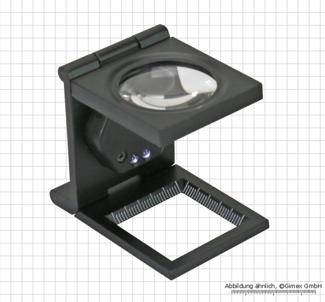Prec. magnifier 10X, reading 1 mm, LED