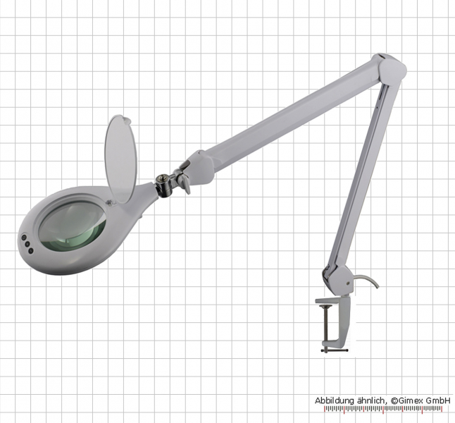 Magnifier lamp, LED, 127 mm, stand