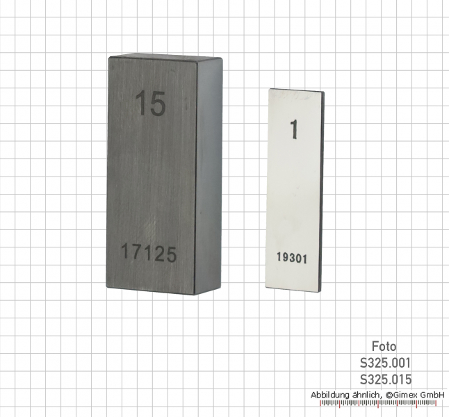 Carbide block gauge 1.5 mm, degree 1
