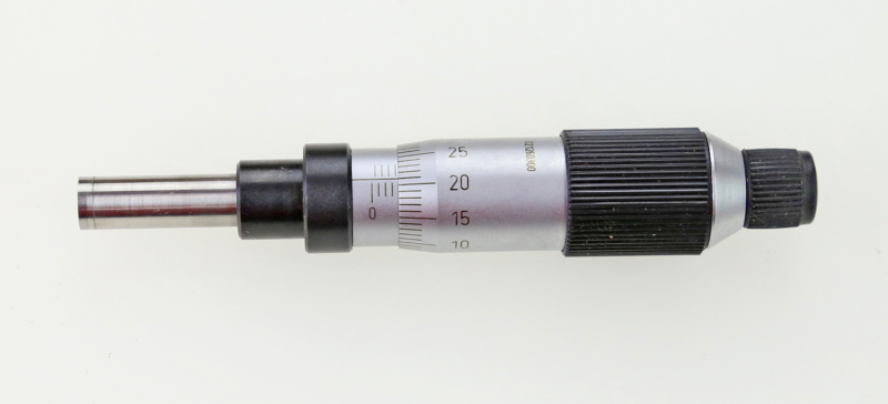 Micrometer heads, 25 mm, flat