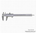 Vernier caliper TOP, 150 x 0.05 mm, with large numbers