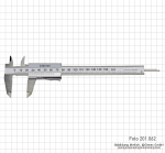 Vernier caliper TOP, 150 x 0.05 mm, auto lock,  with large numbers