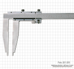Control caliper, special steel, 500 x 90 x 0.05 mm