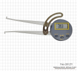 Digital caliper gauge for inside measurements,  12.7 - 165 mm