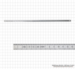 Steel ruler, INOX, flexible pattern,  500x13x0,5 mm