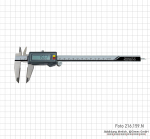 Dig.-Taschen-Messschieber mit Hartmetallmessflächen 300 mm, IP 67