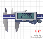 Digital caliper, IP 67, 150 mm, reading 0.001 mm