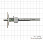 Digital depth caliper, 150 x 100 mm, metal casing