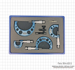 Micrometer sets, round frame, 0 - 100 mm