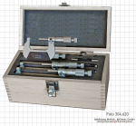 Micrometer, metaliccoated, set,  0 - 100 mm, 4 pcs