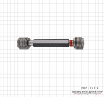 Thread plug gauge UNF ¼ x 28