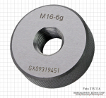 Thread ring gauges, "GO",  M 6 x 1