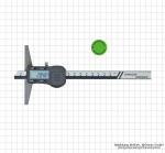 Digital depth caliper. 200 x 0.01 mm /100 mm